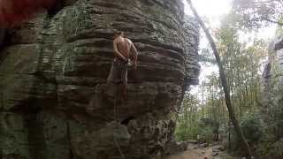 preview picture of video 'Lead Climbing at Cherokee Rock Village'