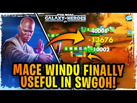 Mace Windu FINALLY Useful in SWGoH! Master Kenobi Geonosis Territory Battle Testing - DROIDEKA RAGE!