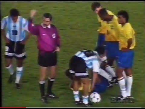 ARGENTINA 0x1 BRASIL - Amistoso em 08/11/1995 (Band) - 2/2
