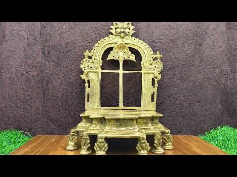 Spiritual Kirtimukha Throne in Brass for Deity video