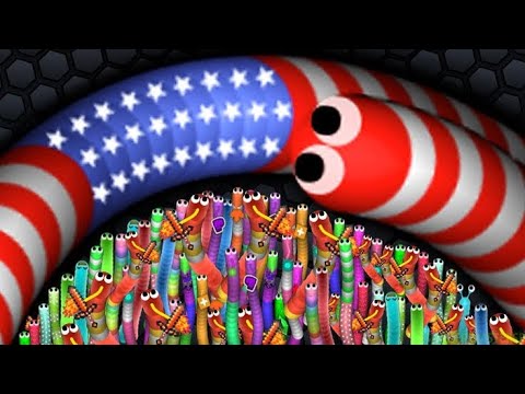Slither A.I.🐸 50,000+ score epic gameplay vs hacker tiny giant gameplay biggest snake troll