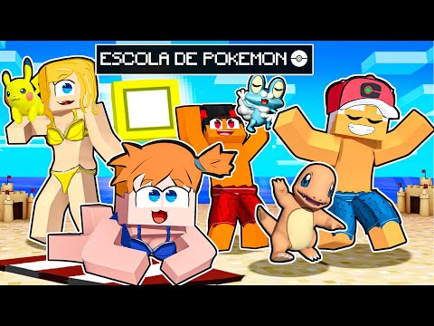 DIA NA PRAIA na ESCOLA POKEMON no Minecraft!