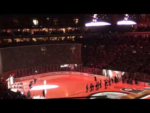Flyers alumni game vs Penguins 50th anniversary - opening ceremony