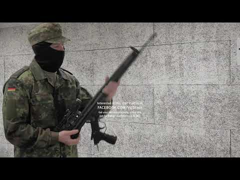 Soldier disassembles rifle – Gewehr G3