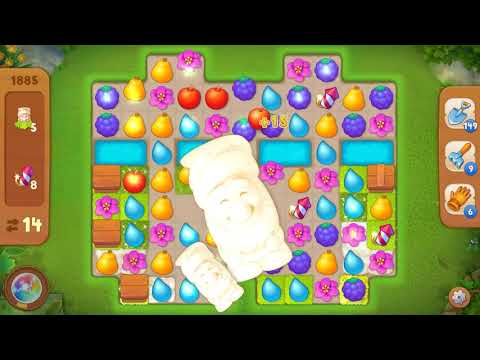 Gardenscapes Area 9 Day 1 Hard Level 1885 - No Boosters Or Hacks