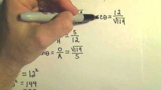 Finding Trigonometric Function Values Given One Trig Value in a Right Triangle