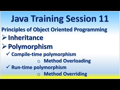 Java Training Session 11 Object Oriented Programming Inheritance Polymorphism Overloading Overriding