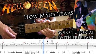 Helloween - How Many Tears main guitar solo lesson (with tablatures and backing tracks)