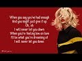 Rita Ora - I Will Never Let You Down (Lyrics) 🎵