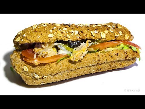 Fliegen-Maden fressen Subway Sandwich im Zeitraffer