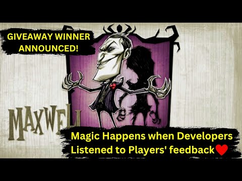 Maxwell Rework is going well ! Update on his New Spells + Giveaway Winner Announced! #dst #maxwell