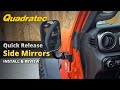 Quadratec Quick Release Mirrors for Jeep Wrangler JL & Gladiator JT