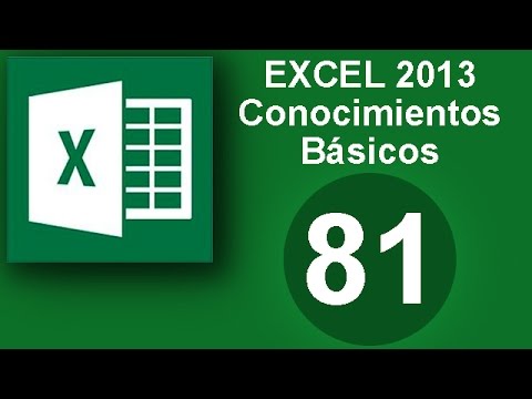 Tutorial Excel (Cap. 81) Excel 2013. Conocimientos basicos