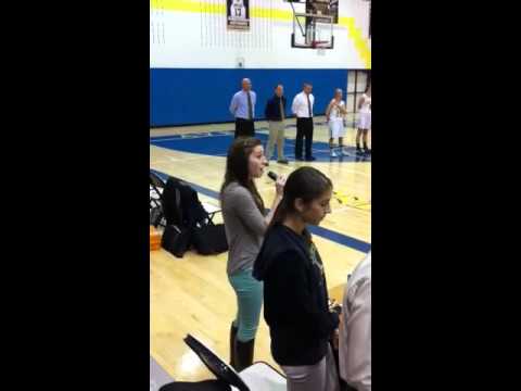 Samara Holmes, APHS varsity Game, National Anthem