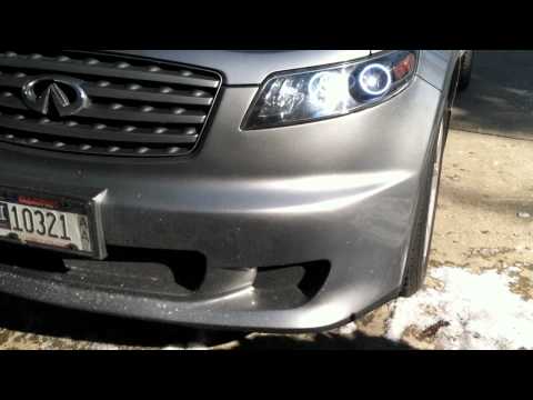 2003 Infiniti FX45 Exhaust Note HKS Kakumei Y Pipe AP Racing Custom Body Kit