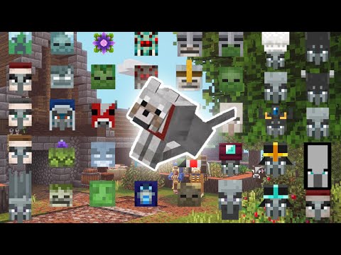 WOLF VS ALL MOBS (NO BOSSES) | MINECRAFT DUNGEONS