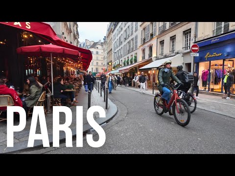 Walking in Paris 🇫🇷 | Autumn Evenings & French Café Life (4K UHD)