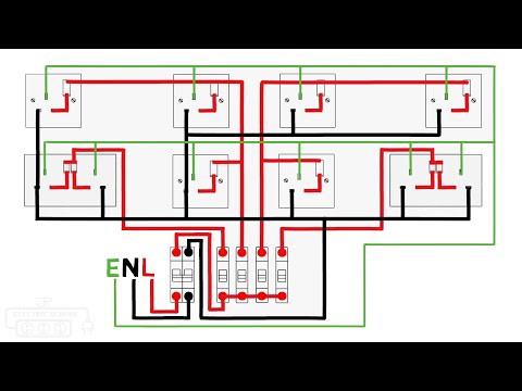 Electric Series line testing board connection animation video