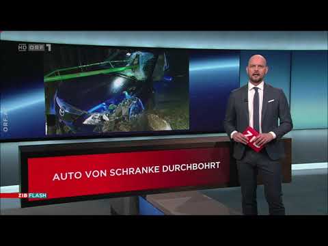 Schranken durchbohrt PKW, Beitrag "ZIB Flash" 22.02.2020