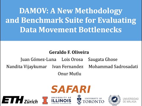 SAFARI Live Seminar: DAMOV: A New Methodology & Benchmark Suite for Data Movement Bottlenecks