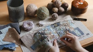 Visual Diary #69 | Boro & Darning Slow Stitching | Repurposing Scrap Fabrics & Tin Can