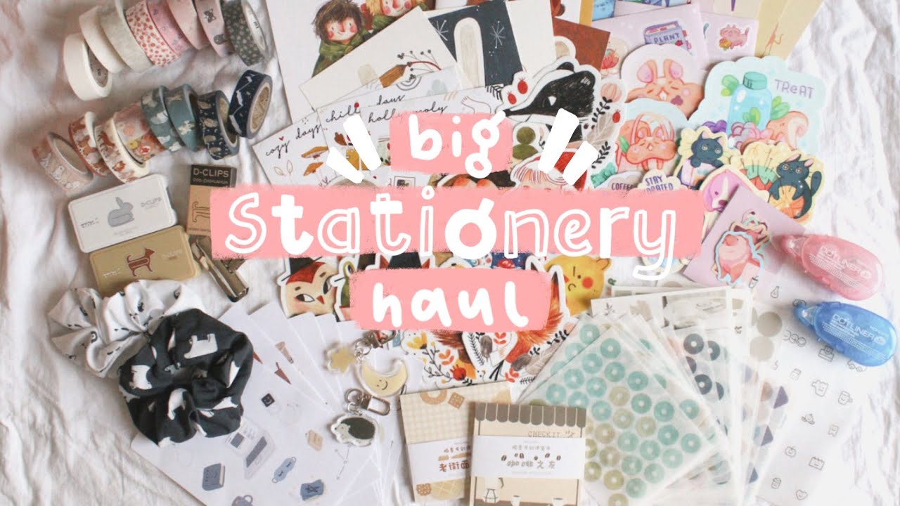 🦥 big stationery haul — aliexpress, etzy, luiban 🍂
