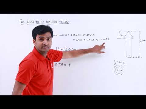Surface area of Combination of Solids Problem 4