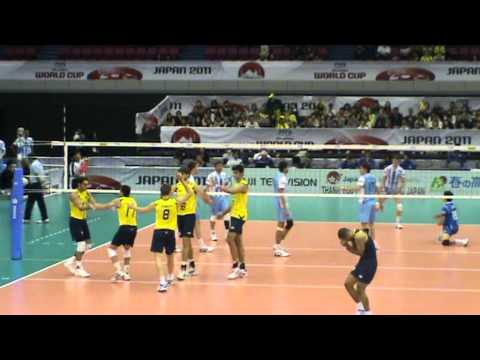 World Cup Volleyball Japan 2011 - Brazil x Argentina - last points 1st set
