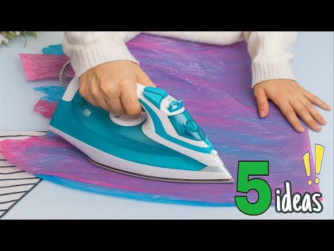 STIRA una busta di plastica della spesa🛍, non crederai ai risultati incredibili/ Superba idea di ...