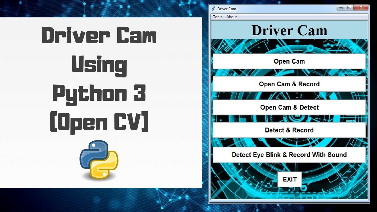 Drowsiness Monitoring System Using OpenCV And Tkinter Python 3