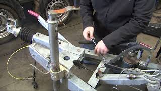 Adjusting a coupling with a ratchet style handbrake for Al-ko or Knott trailer and caravan brakes