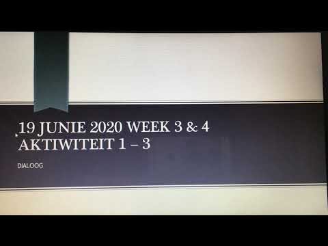 AFRIKAANS GRAAD 8: 19 Junie 2020 - periode 1 (19081)