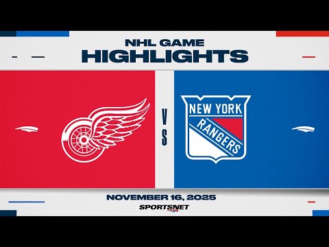 NHL Highlights | Red Wings vs. Rangers - November 16, 2025