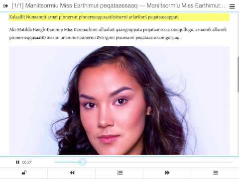 E-bog med grønlandsk oplæsning