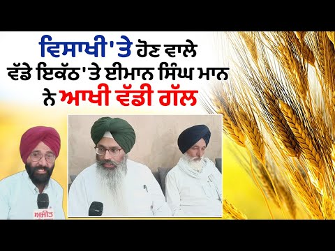 ਵਿਸਾਖੀ 'ਤੇ ਹੋਣ ਵਾਲੇ ਵੱਡੇ ਇਕੱਠ 'ਤੇ ਈਮਾਨ ਸਿੰਘ ਮਾਨ ਨੇ ਆਖੀ ਵੱਡੀ ਗੱਲ