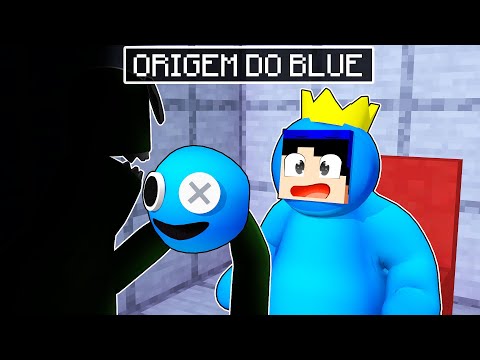 A VERDADEIRA HISTÓRIA do BLUE de RAINBOW FRIENDS no MINECRAFT!