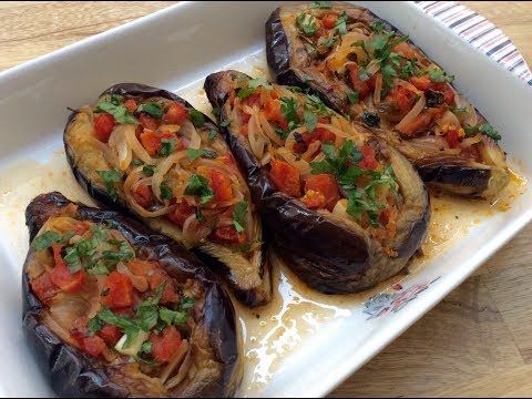 A TURKISH CLASSIC, 'IMAM BAYILDI' RECIPE -  Fried And Stuffed Eggplants