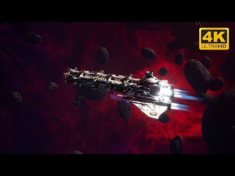 Tau Merchant Fleet vs Imperial Navy - Skalgrim Mod - 4K Quality - Battlefleet Gothic Armada 2