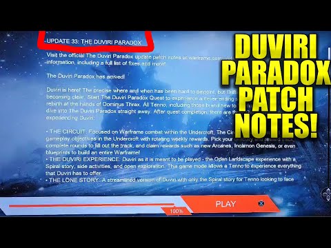 Warframe Duviri Paradox Patch Notes Leaked Early On Consoles!