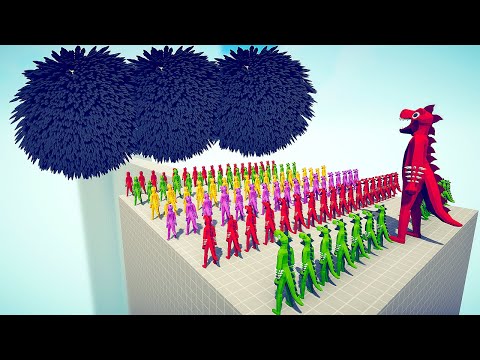 100x T-REX COLOR PACK + GIANT vs EVERY GOD - Totally Accurate Battle Simulator TABS