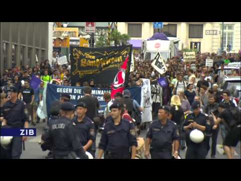 26.7.2014 ORF Spät-ZiB: Demo gegen Haft für Josef S.