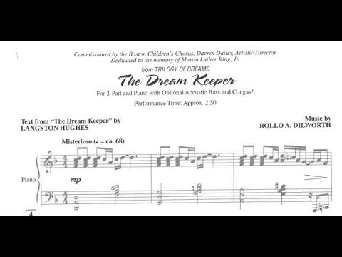 "The Dream Keeper" - 2 part - Music by Rollo A  Dilworth