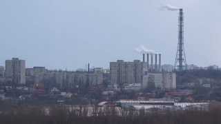 preview picture of video 'Панорама Харькова вид от гаражей у Имтокса, 16.03.14.'