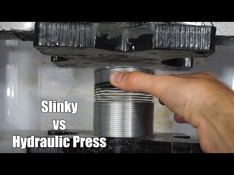 Slinky Crushed By Hydraulic Press Video