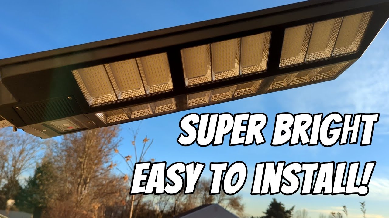 This OKPRO 8000W Solar Street Light is super bright and super easy to install.