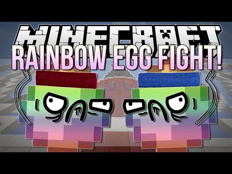 RAINBOW EGG FIGHT! | Minecraft: Splegg Minigame! Video