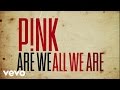 P!nk - Are We All We Are (Official Lyric Video ...