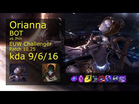 Orianna Bot vs Jhin - EUW Challenger 9/6/16 Patch 10.25 Gameplay