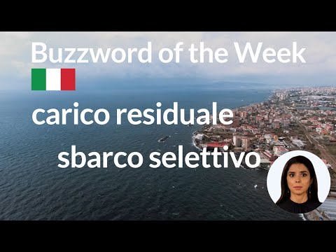 Buzzword of the Week - Italia - 10/11/22 - carico residuale; sbarco selettivo