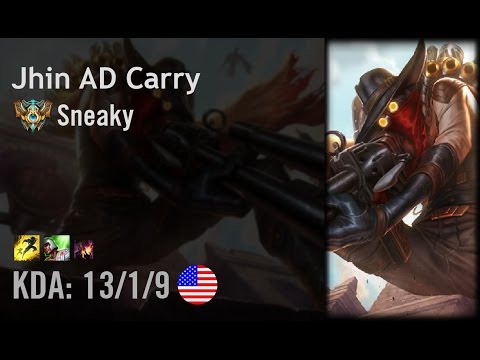 Jhin AD Carry vs Ezreal - Sneaky - NA Challenger Path 6.6